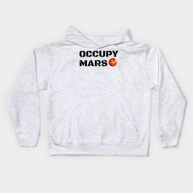 Occupy Mars Black Kids Hoodie by labstud